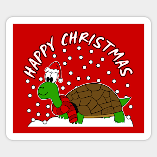 Christmas Tortoise Reptile Nature Lover Wildlife Funny Sticker